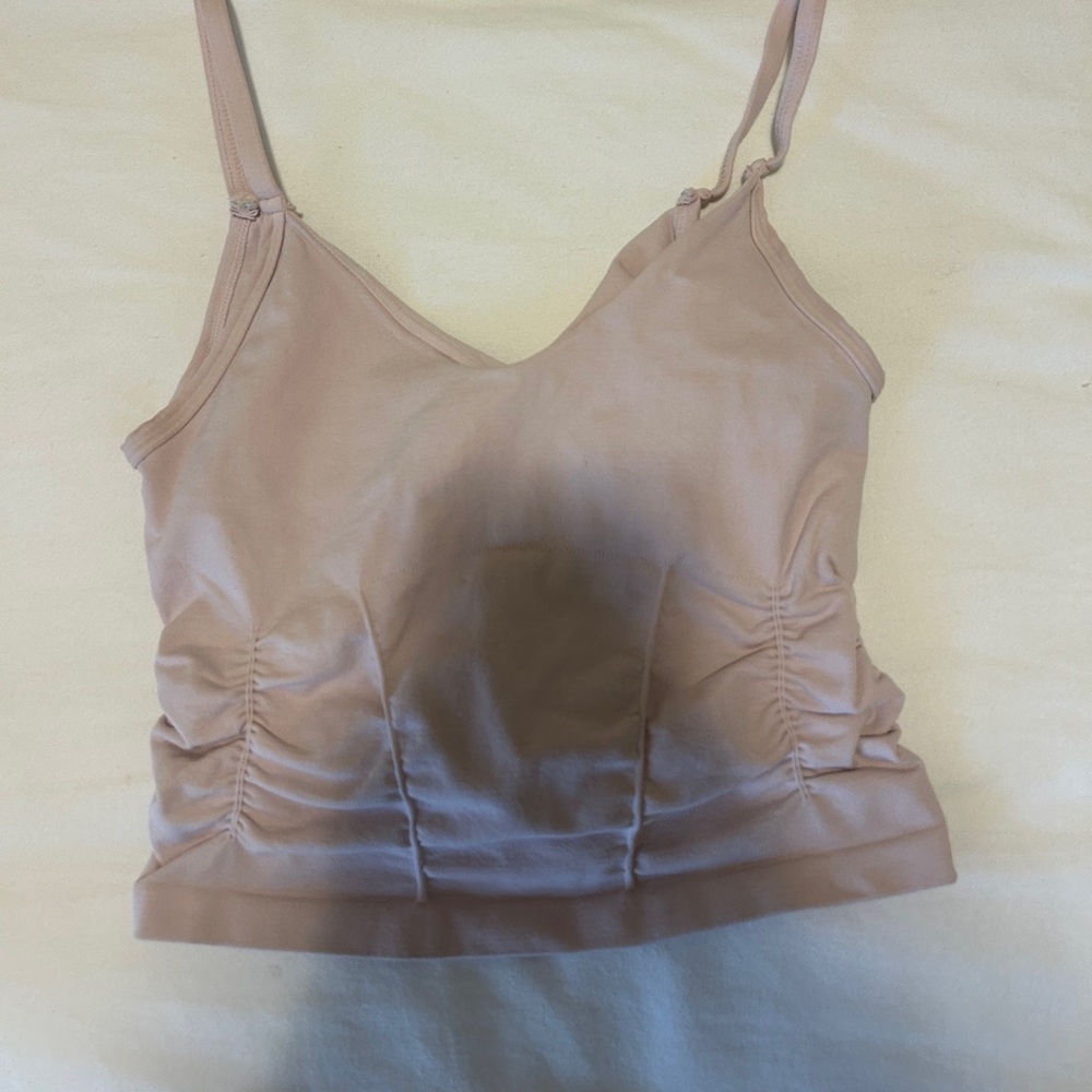 Good karma ruched tank in light pink XS/S
